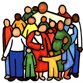 Big Church Gathering Clipart
