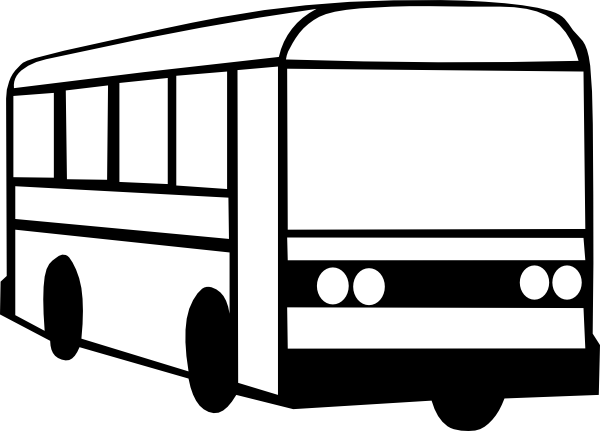 Bus Clipart Black And White - Tumundografico