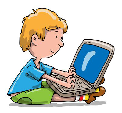 Laptop Boy Clipart