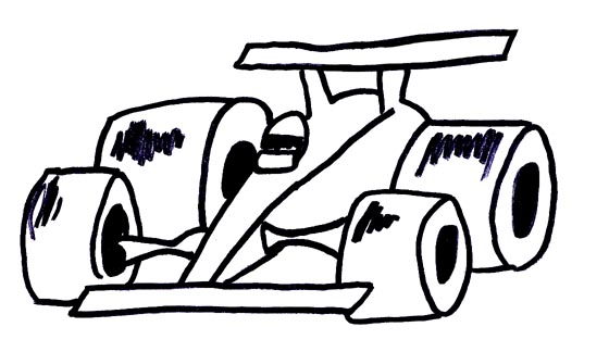Race Car Outline Clipart