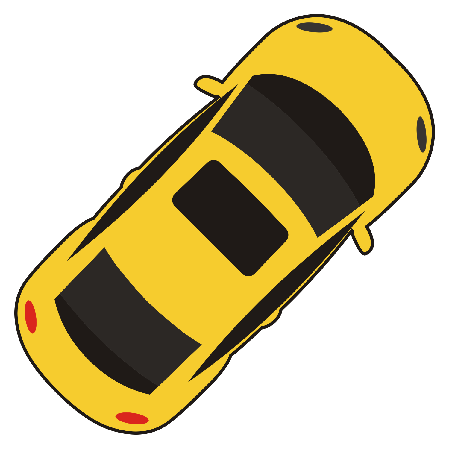 Car Top View Clipart