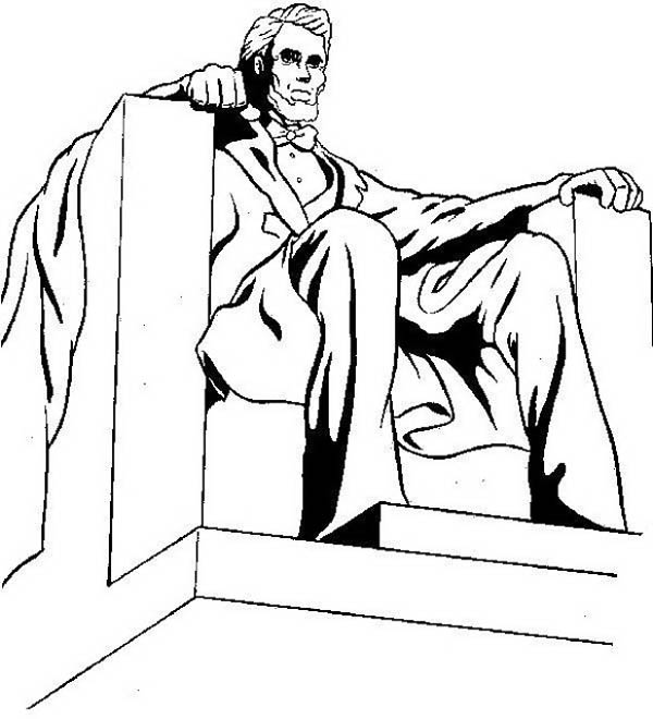 Abraham lincoln vector clipart in color