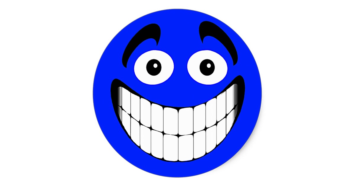 Blue Smiley Face Stickers | Zazzle