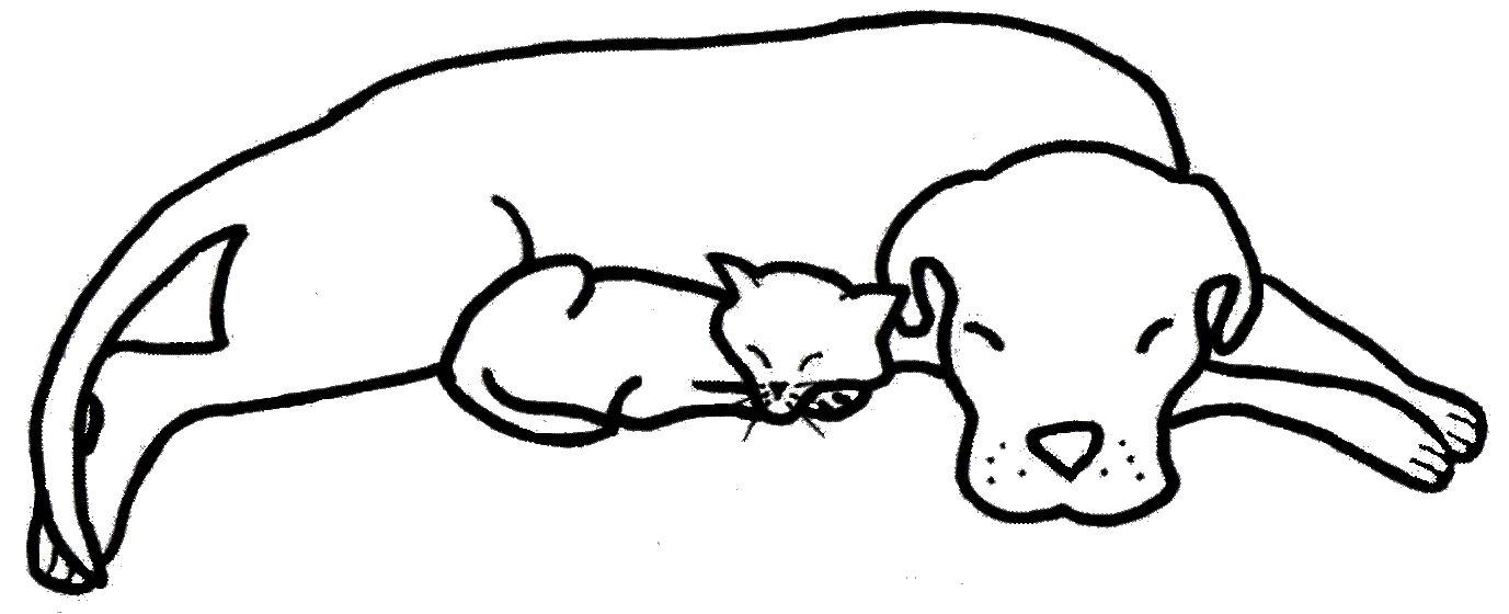 Cartoon Cat Sitting - AZ Coloring Pages