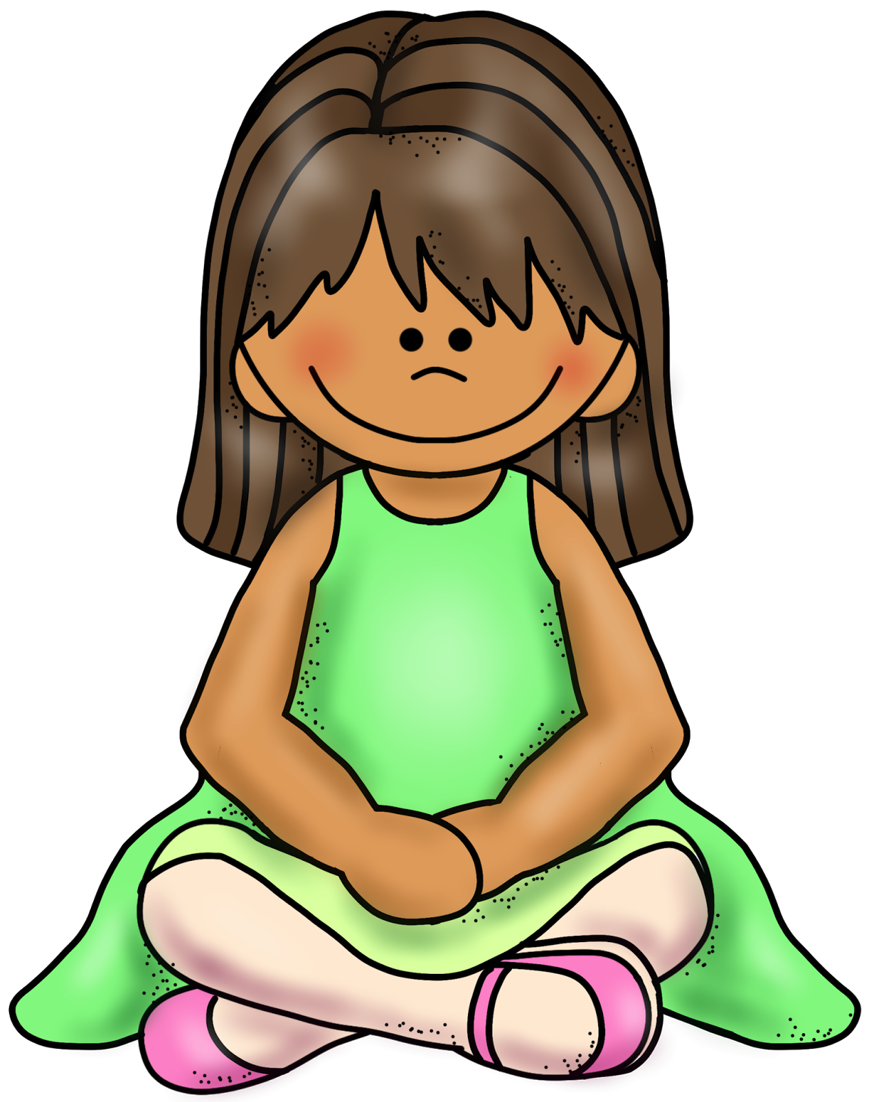 Student Sitting On Carpet Clipart