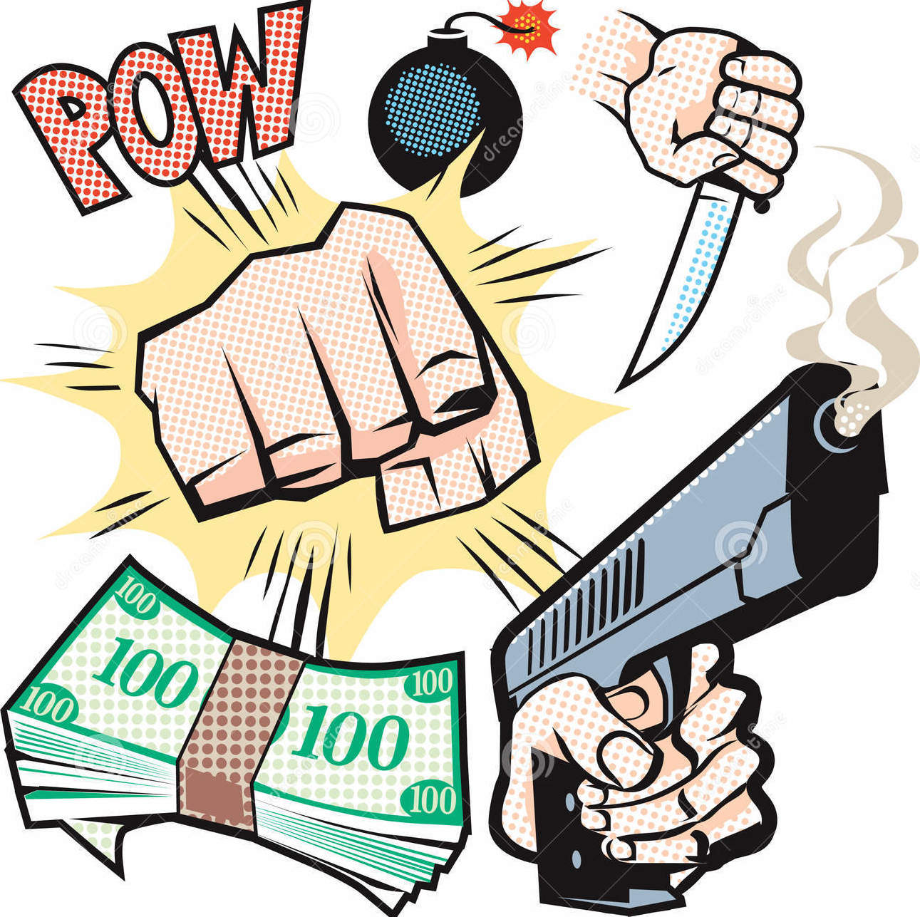 comic-crime-clip-art-collection-book-style-theme-32370147