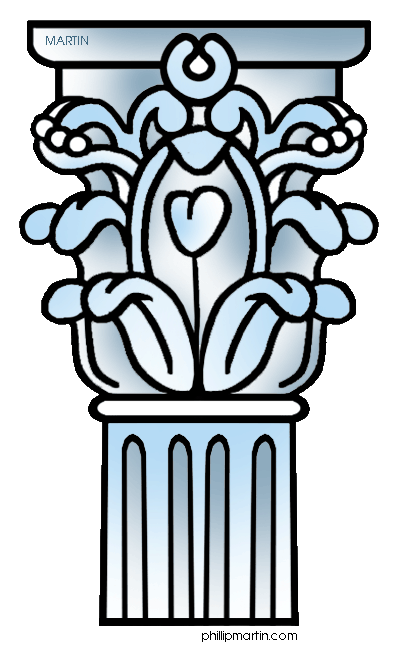 Free Architecture Clip Art by Phillip Martin, Greek Corinthian Column