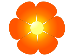 Orange Flower Clipart