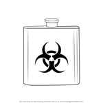 Learn How to Draw a Biohazard Flask (Everyday Objects) Step by ...