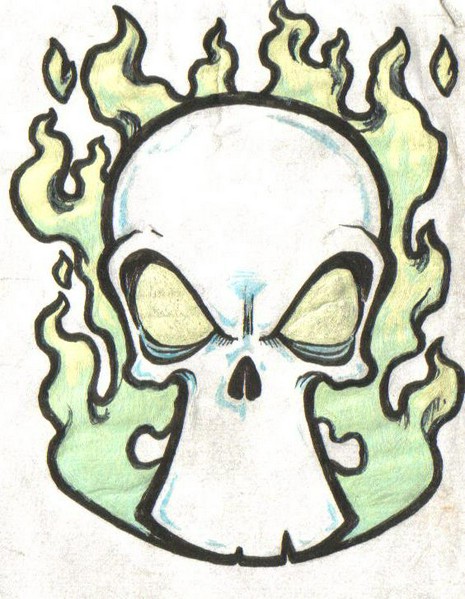 Tattoo Flash Skull Flames Noma | Free HD Desktop Wallpapers for ...