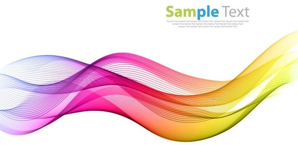 Abstract Colored Wave Line Vector Background Free vector in ...
