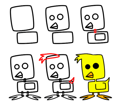 How to draw cartoon ducks