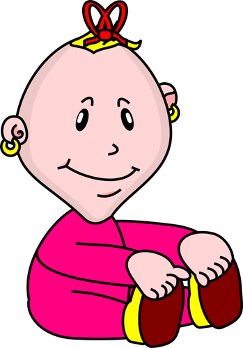 Kartun bayi perempuan | Domain publik vektor