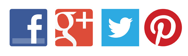 15 Facebook Twitter Pinterest Icons Images - Facebook Twitter ...