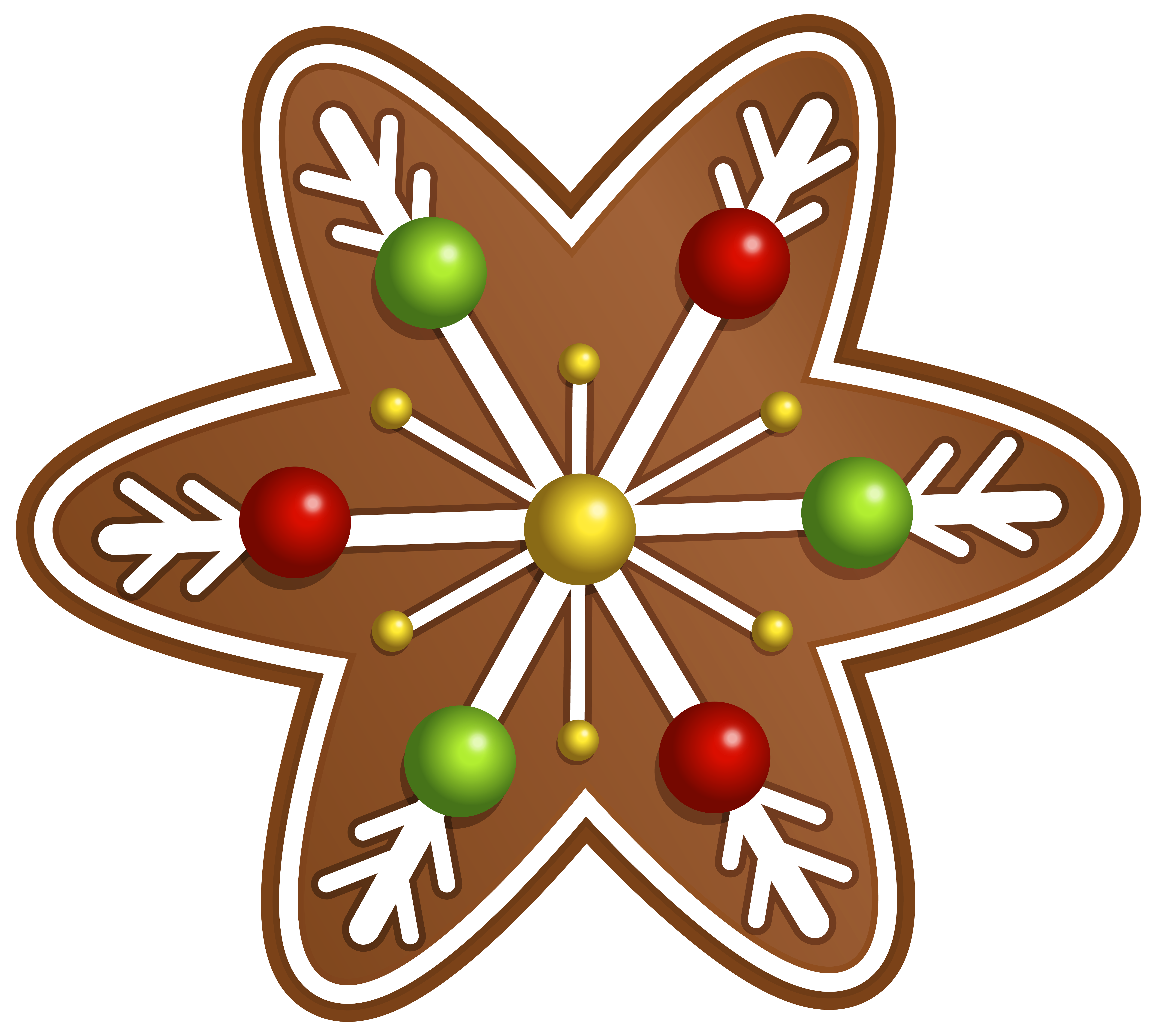 Christmas Cookie Star PNG Clipart Image