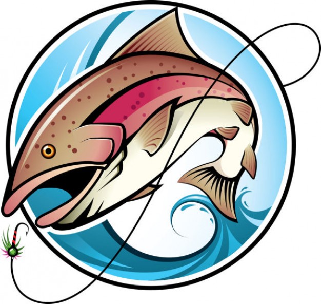 Fishing trout vector | Download free Vector
