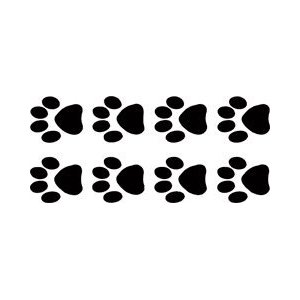 Cat Paw Prints black vinyl cut-out stickers ...