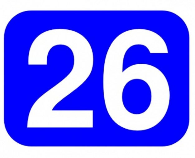 Number 26 clip art | Download free Vector