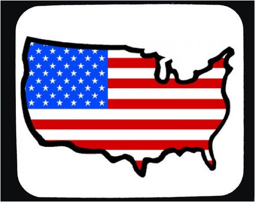 Mouse Pad with “continental 48?, map, “united states of america ...