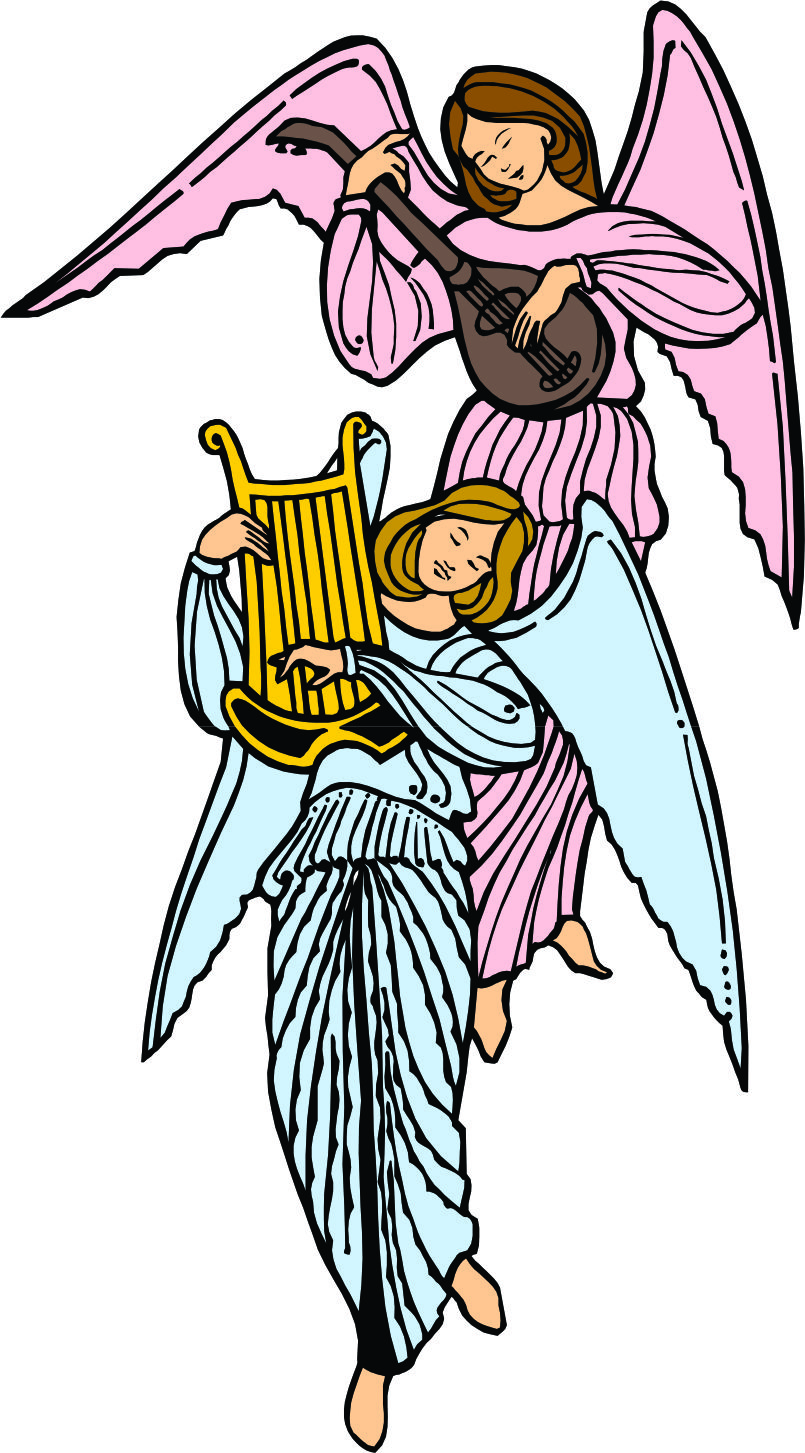 Angel Playing Harp - ClipArt Best