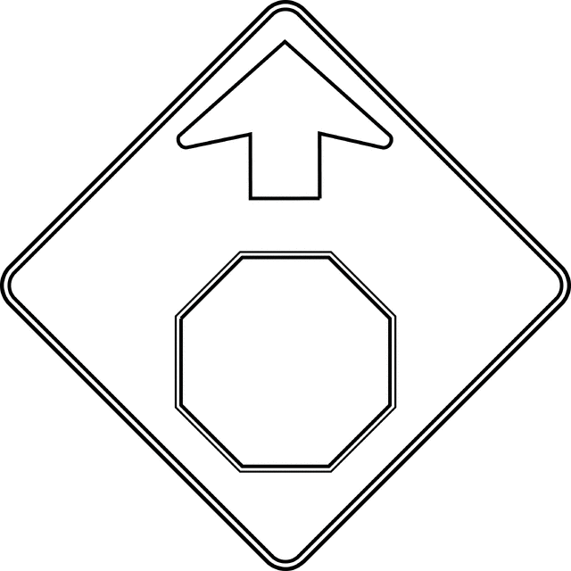Stop Ahead, Outline | ClipArt ETC