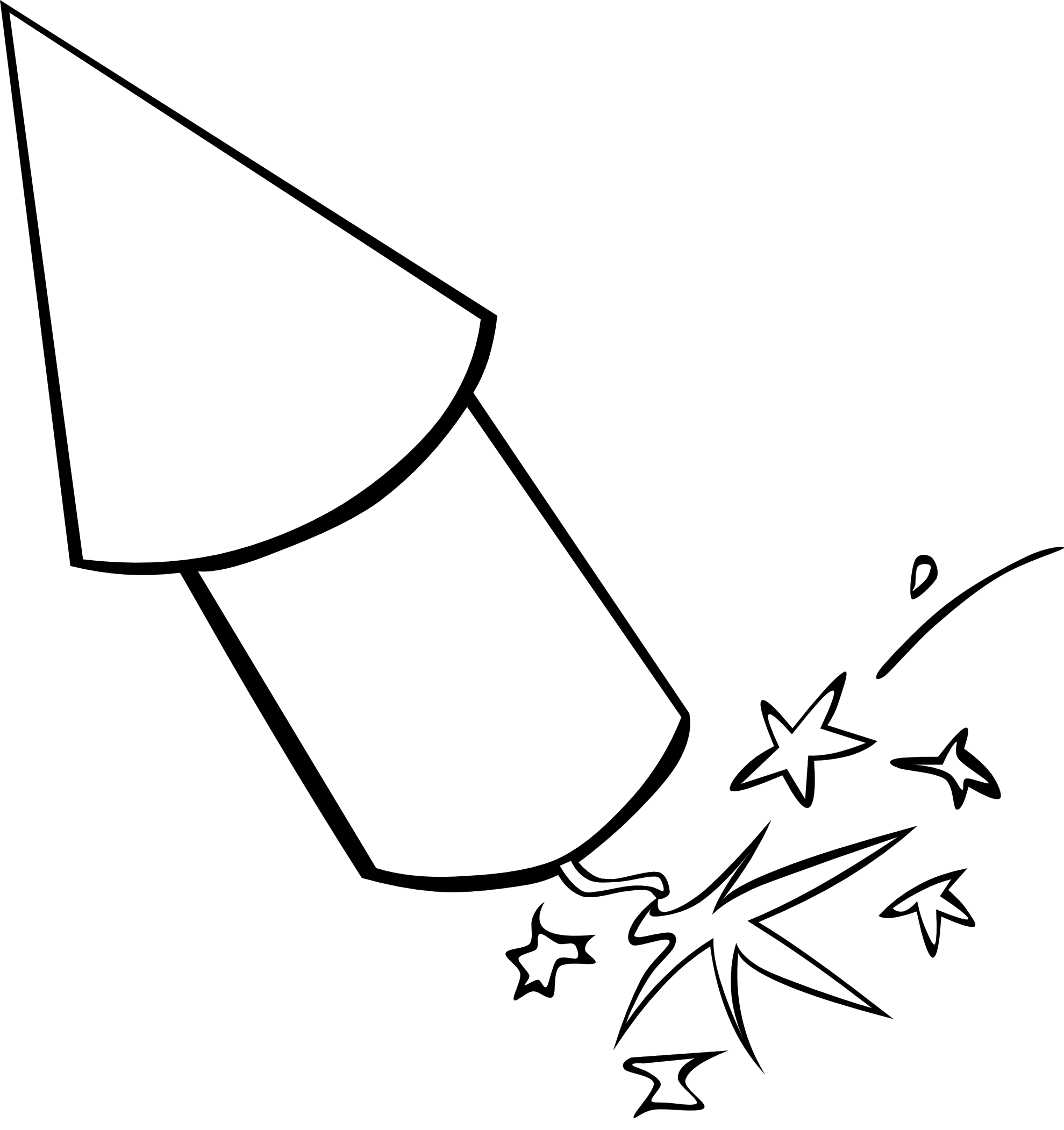 Rocket Fireworks 2 Black White Line Art Coloring Book Colouring ...