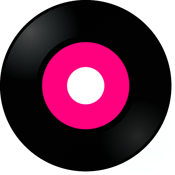 Pink Record clip art - vector clip art online, royalty free ...