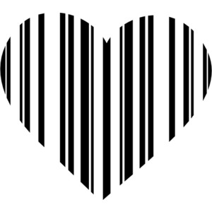 Black And White Heart Clipart