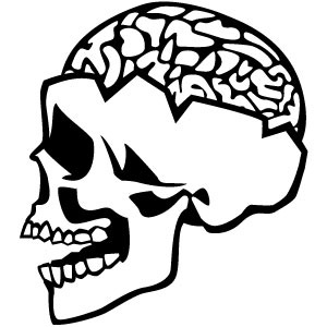 Free Vector Art & Graphics :: Skull With Brain Vector