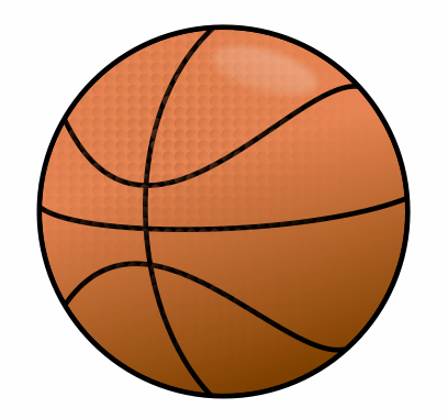 Drawing a cartoon basketball