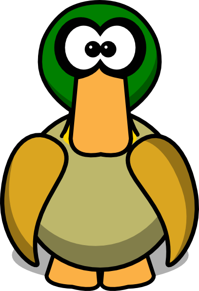 Duck Cartoon Large Pick clip art - vector clip art online, royalty ...