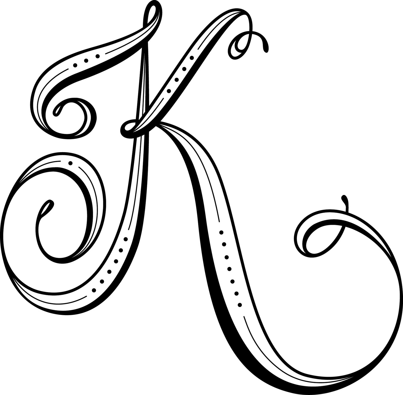 Clipart fancy letter f