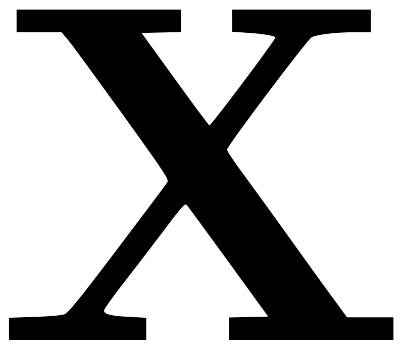 Free Clipart: Cyrillic letter X | Symbol