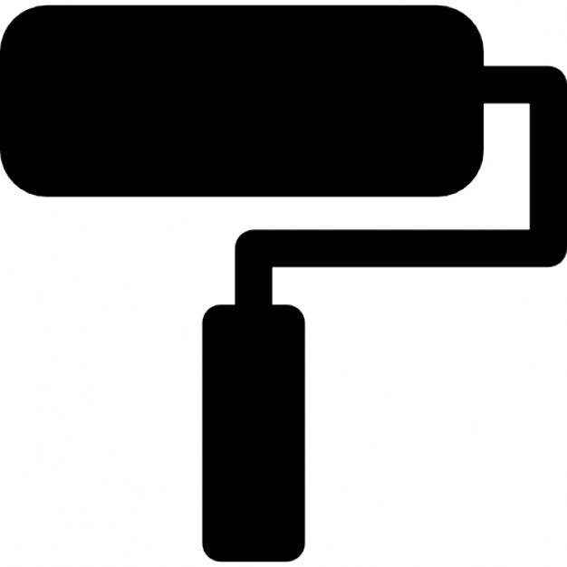 Paint roller silhouette Icons | Free Download