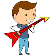Clipart boy play guitar