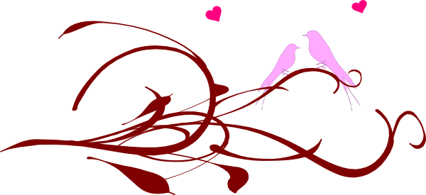 Love Birds On A Branch Clip Art - vector clip art ...
