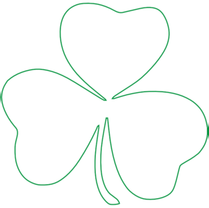 Shamrock clipart outline