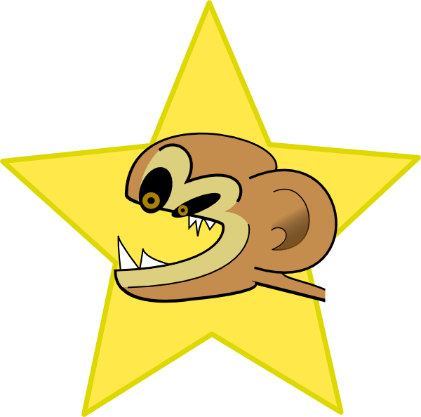 Crazy Monkey clip art Free Vector