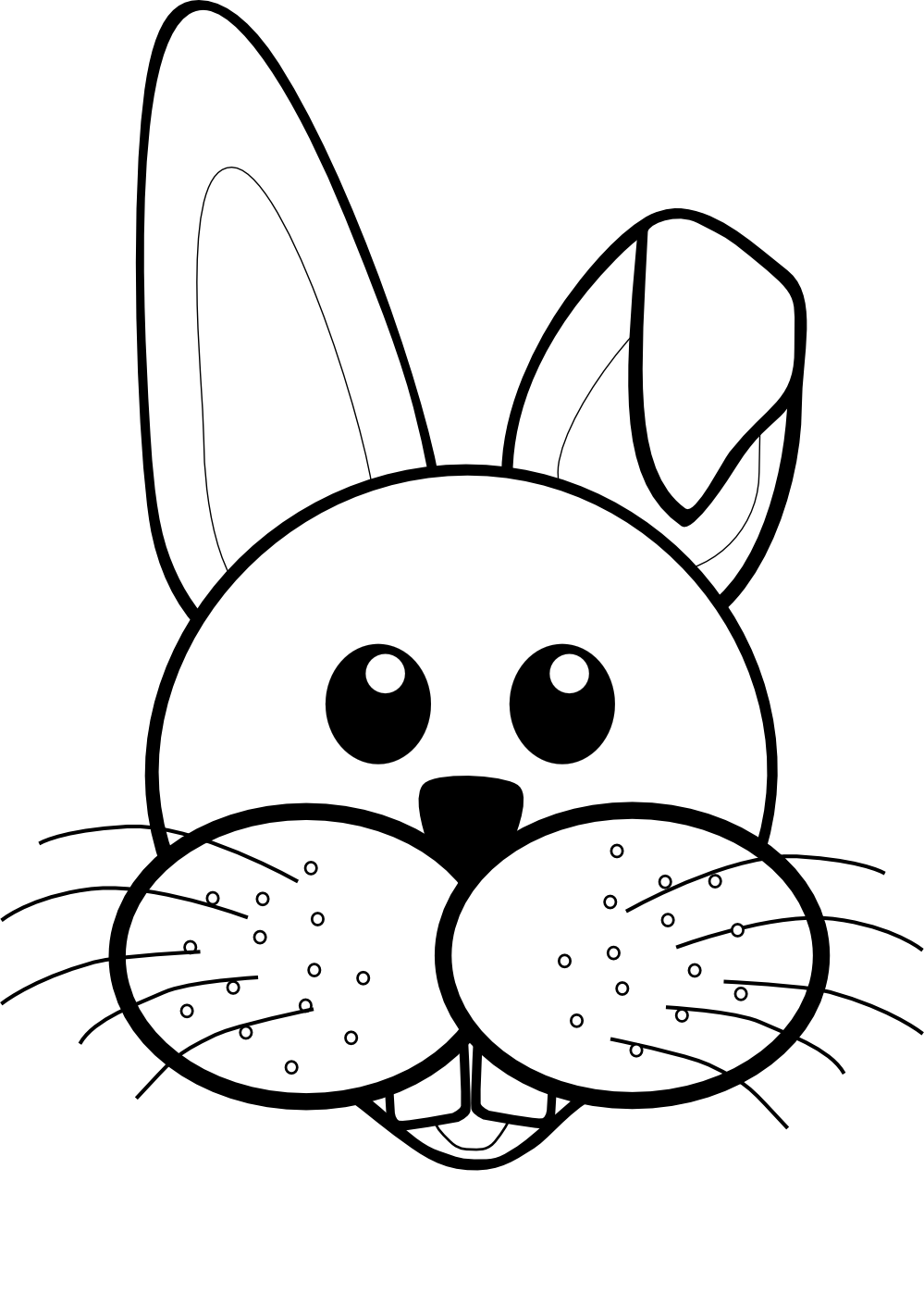 Bunny black and white rabbit black and white clipart 2
