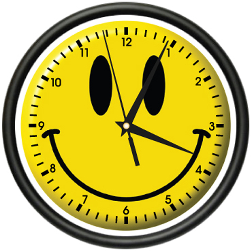 SMILEY FACE Wall Clock happy smilie faces bedroom art | eBay