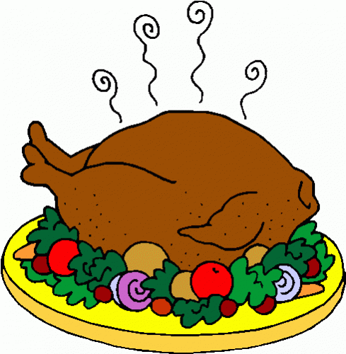 Thanksgiving dinner table clipart