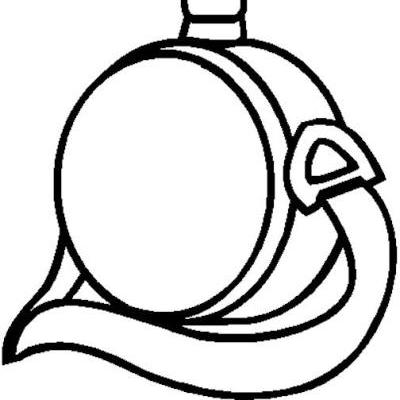 Canteen clipart black and white