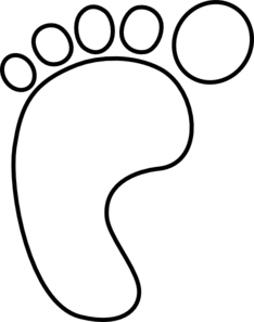 Foot outline clipart