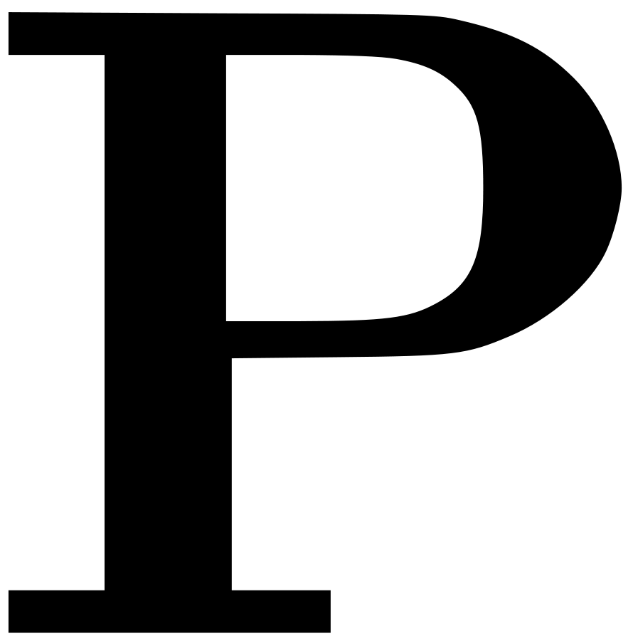 Letter P Clipart Black And White