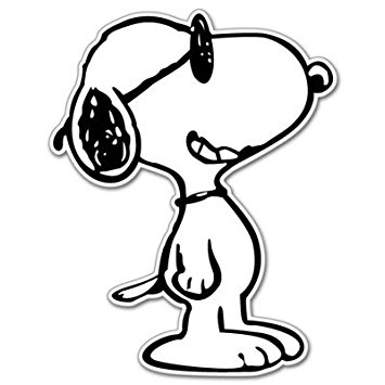 Amazon.com: Snoopy Vynil Car Sticker Decal - Select Size: Automotive