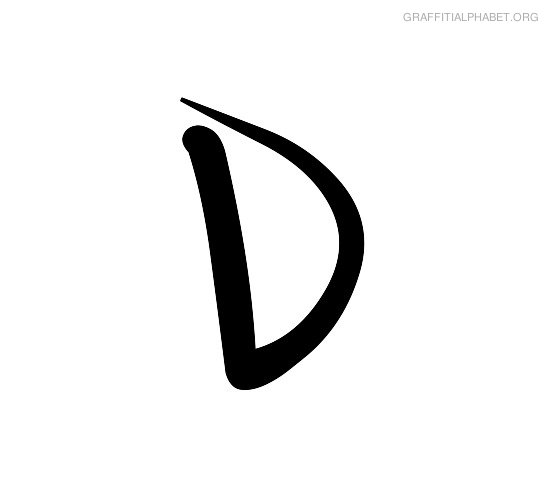 Graffiti Alphabet D Graffiti Letter D Printables | Graffiti ...