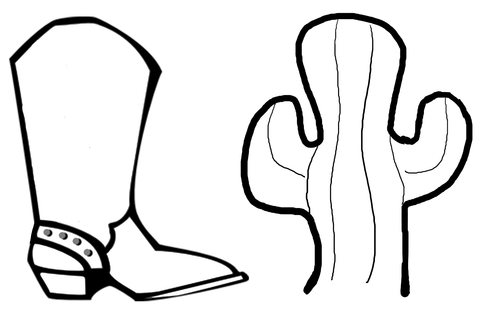 Cowboy Boots and Hats Coloring Pages - Bestofcoloring.com