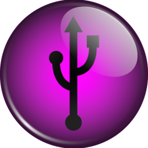 Glassy USB Symbol - vector Clip Art