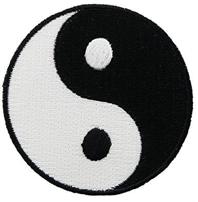 Yin Yang Embroidered Patch Iron-On Chinese Taoism Symbol at Amazon ...