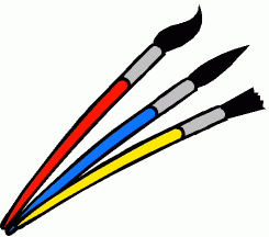 Art paint brushes clipart